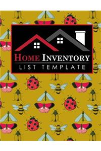 Home Inventory List Template