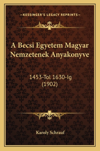 A Becsi Egyetem Magyar Nemzetenek Anyakonyve