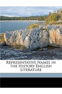 Representative Names in the History English Literature