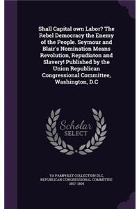 Shall Capital own Labor? The Rebel Democracy the Enemy of the People. Seymour and Blair's Nomination Means Revolution, Repudiaton and Slavery! Published by the Union Republican Congressional Committee, Washington, D.C