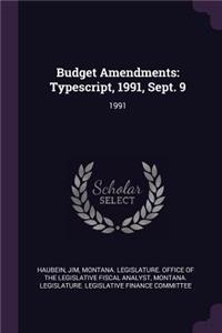 Budget Amendments