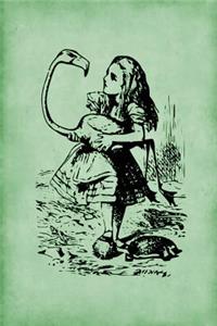 Alice in Wonderland Journal - Alice and The Flamingo (Green)