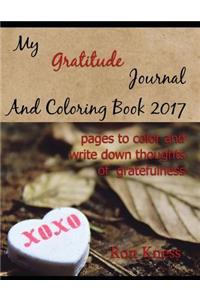 My Gratitude Journal And Coloring Book - 2017