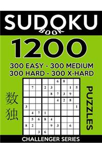 Sudoku Book 1,200 Puzzles, 300 Easy, 300 Medium, 300 Hard and 300 Extra Hard