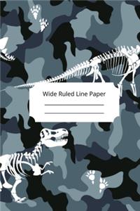 Camouflage Art Theme Wide Ruled Line Paper