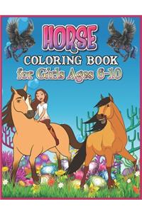 Horse Coloring Book for Girls Ages 6-10