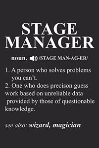 Funny Noun Stage Manager Definition Cool Gift