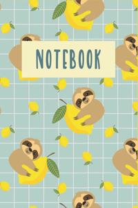 Sloth & Lime Notebook for Sloth lovers