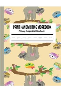 Print Handwriting Workbook Primary Composition Notebook