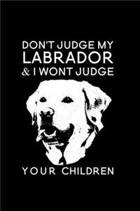 Don't judge my labrador & I wont judge your children