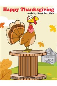 Happy Thanksgiving Activity Book For Kids