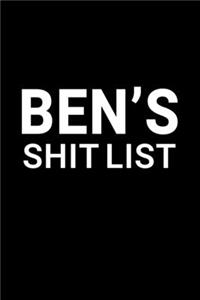 Ben's Shit List