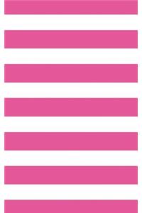 Stripes - Fuchsia 101 - Lined Notebook With Margins 5x8