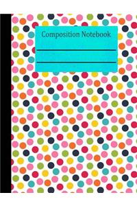 Polka Dot Composition Notebook - 5x5 Graph Paper