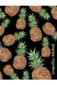 Composition Notebook: Scattered Pineapple Cover Design - College Ruled Notebook Creative Writing Journal