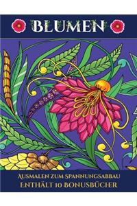 Ausmalen zum Spannungsabbau (Blumen)