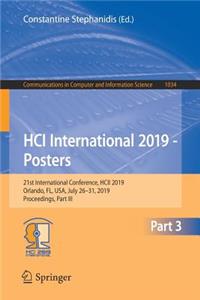 Hci International 2019 - Posters