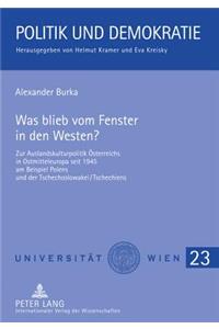 Was Blieb Vom Fenster in Den Westen?