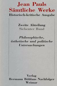 Jean Pauls Sämtliche Werke. Historisch-Kritische Ausgabe