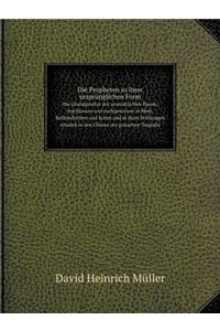 Die Propheten in ihrer ursprünglichen Form Die Grundgesetze der ursemitischen Poesie, erschlossen und nachgewiesen in Bibel, Keilinschriften und Koran und in ihren Wirkungen erkannt in den Chören der grieschen Tragödie