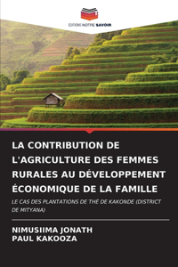 Contribution de l'Agriculture Des Femmes Rurales Au Développement Économique de la Famille