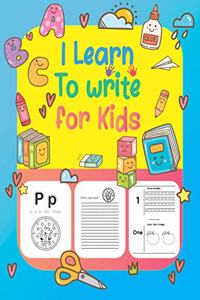 I learn to write for kids