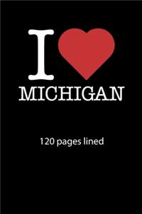 I love Michigan notebook 120 pages lined