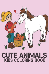 Cute Animals Kids Coloring Book