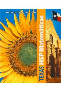 Harcourt School Publishers Spanish Math Texas: Student Edition Grade 4 2009