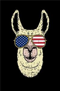 Patriotic Llama: 120 Pages I 6x9 I Lined I Funny 4th Of July, Patriotic, Liberty & 1776 Gifts