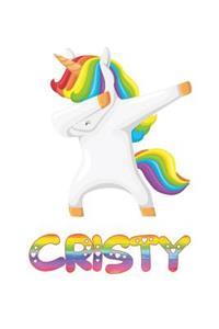 Cristy: Cristy 6x9 Journal Notebook Dabbing Unicorn Rainbow