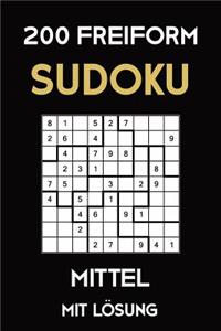 200 Freiform Sudoku Mittel Mit Lösung