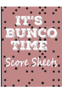 It's Bunco Time Score Sheets