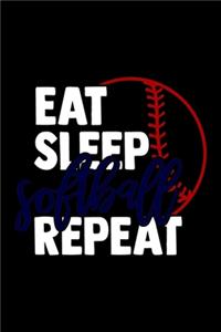 Eat Sleep Softball Repeat