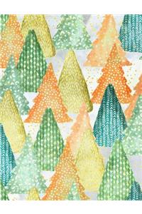 Composition Notebook College Ruled with Winter Wonderland Watercolor Pattern Cover Tara Newley