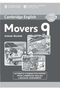 Cambridge English Young Learners 9 Movers Answer Booklet