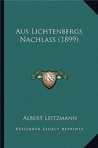 Aus Lichtenbergs Nachlass (1899)