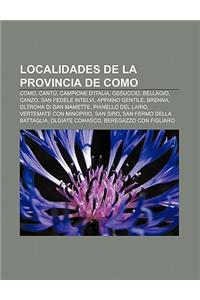 Localidades de La Provincia de Como