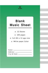 Blank Music Sheet