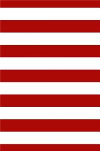 Red White Stripes Journal To Write In