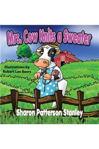 Mrs. Cow Knits a Sweater