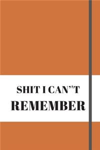Shit I Can't Remember.