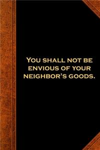 2020 Weekly Planner Religious Modern Wording 10th Commandment Vintage Style