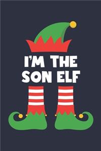 Son Elf Notebook - Funny Christmas Gift for Son Diary - Family Xmas Holiday Journal