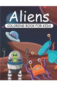 Aliens Coloring Book For Kids