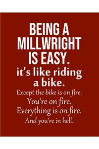 Being a Millwright is Easy. It's like riding a bike. Except the bike is on fire. You're on fire. Everything is on fire. And you're in hell.