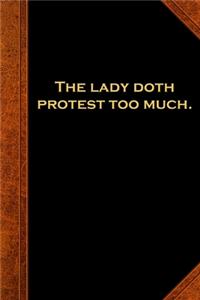 2020 Daily Planner Shakespeare Quote Lady Doth Protest Too Much 388 Pages