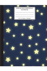Wide Ruled Composition Notebook. 8.5