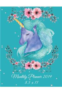 Monthly Planner 2019 8.5 x 11