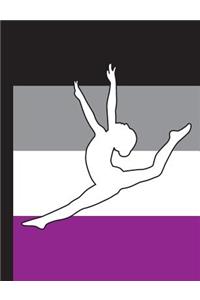 Gymnastics Asexual Flag - College Ruled Lined Composition Book